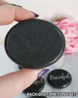 Black Basalt Rock Natural Crystal Etched Affirmation Stone | Peaceful - 