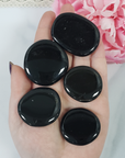 Obsidian Natural Crystal Palm Stone Worry Stone Meditation Tool | Multiple Sizes - 3