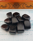 Black Obsidian Natural Tumbled Stone - One Stone - On Board 2