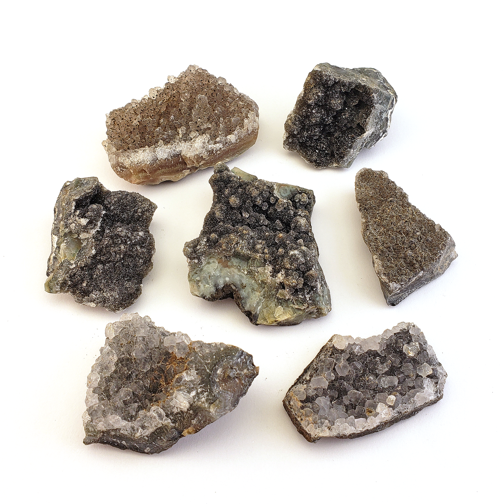 Natural Raw Black Quartz Crystal Clusters - 3 Ounce Bag