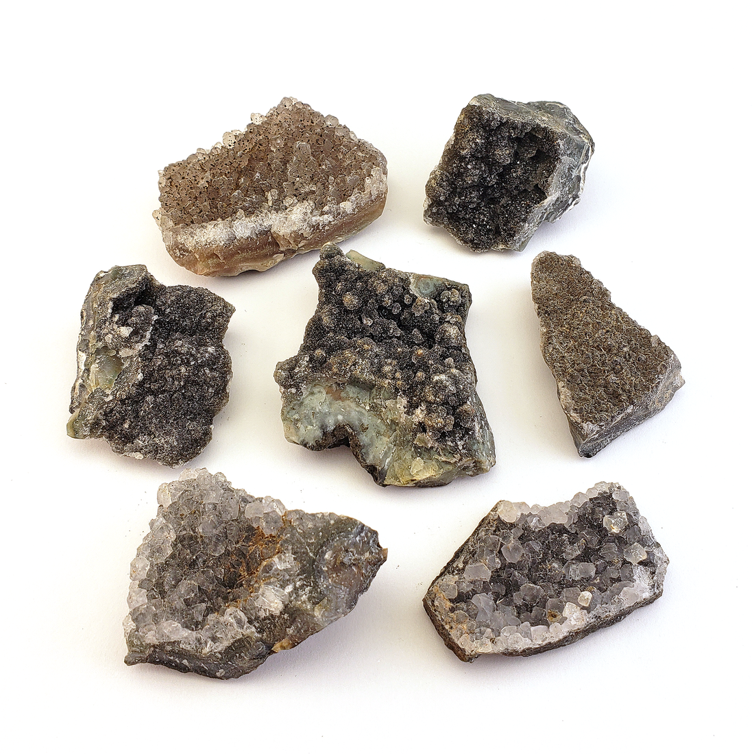 Natural Raw Black Quartz Crystal Clusters - 3 Ounce Bag