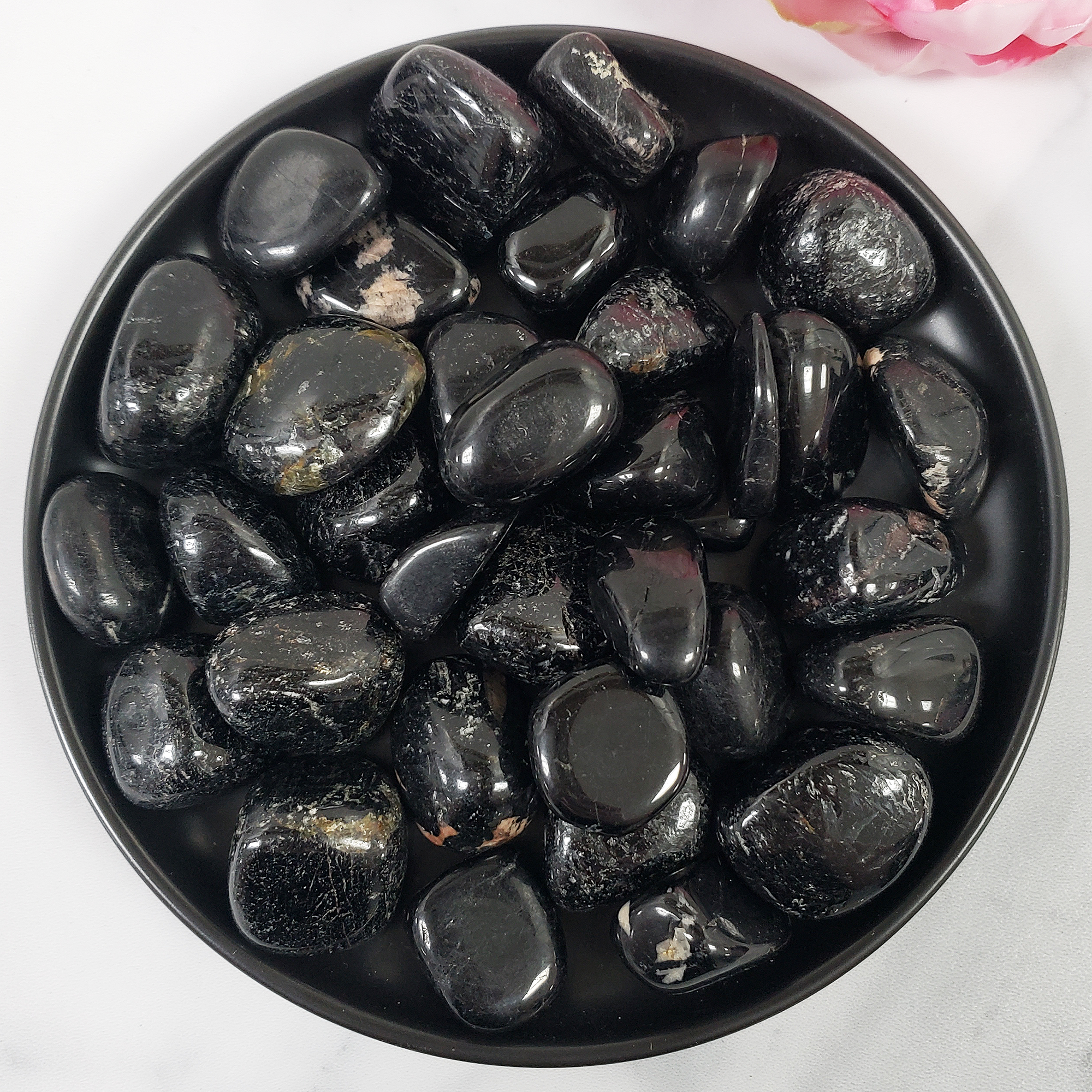 Black Tourmaline Crystal Natural Gemstone Tumbled Stone