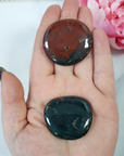 Bloodstone Crystal Palm Stone Natural Gemstone Worry Stone Meditation Tool - 1