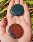 Bloodstone Crystal Palm Stone Natural Gemstone Worry Stone Meditation Tool - 4