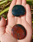 Bloodstone Crystal Palm Stone Natural Gemstone Worry Stone Meditation Tool