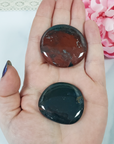 Bloodstone Crystal Palm Stone Natural Gemstone Worry Stone Meditation Tool - 5