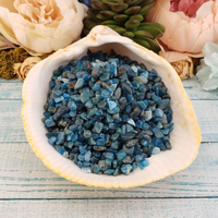 Blue Apatite Natural Crystal Chips - By the Ounce - In Shell