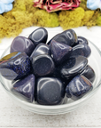 Blue Goldstone Crystal Manmade Gemstone Tumbled Stone | One Stone - 2