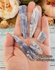 Blue Kyanite Natural Raw Rough Gemstones - By the Ounce - Size Comparison