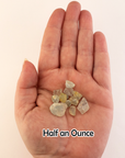 Light Blue Topaz Raw Crystals Rough Gemstones by the Half Ounce - Half Ounce in Hand