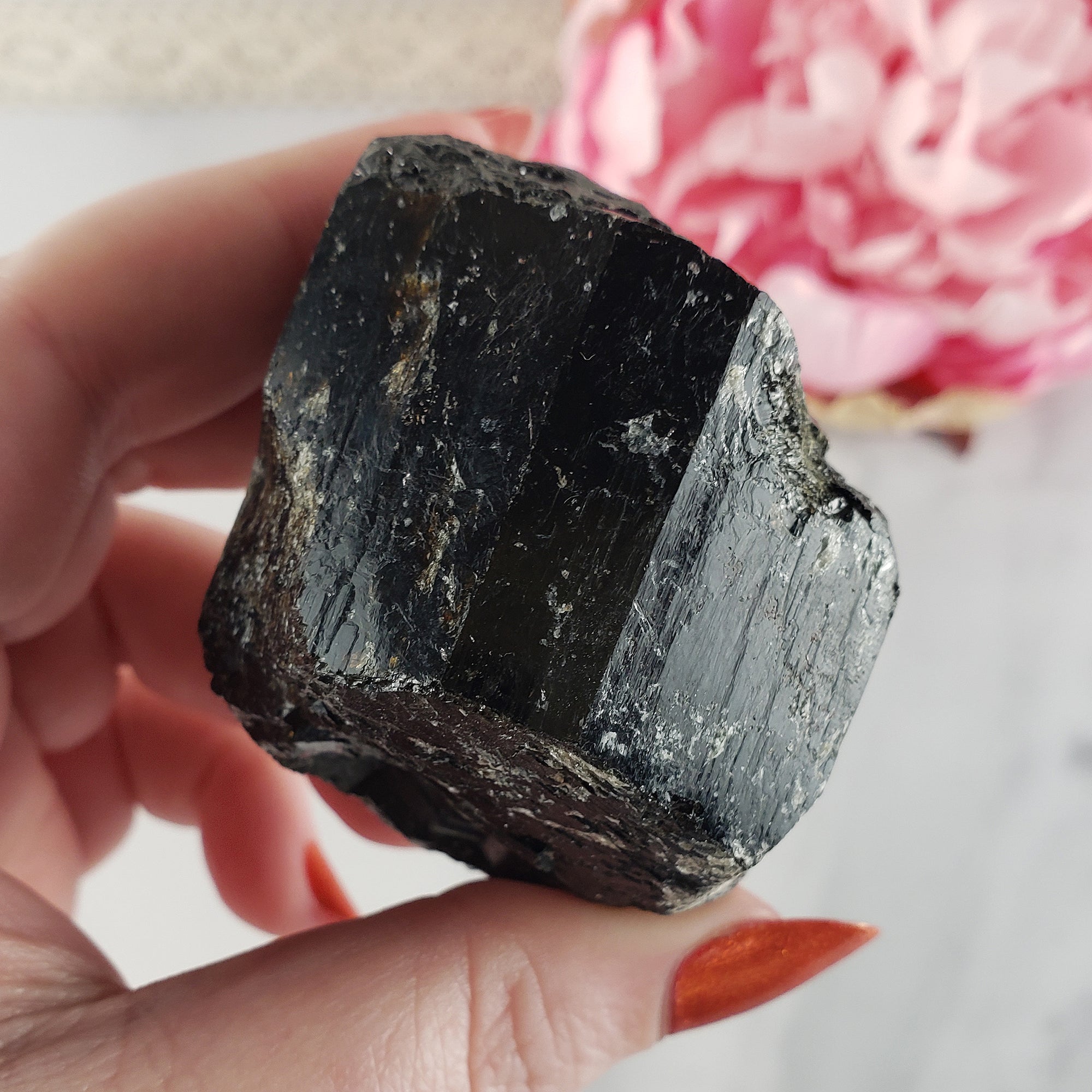 Unique Large Raw Black Tourmaline Crystal Natural Rough Gemstone | Bravado - 3
