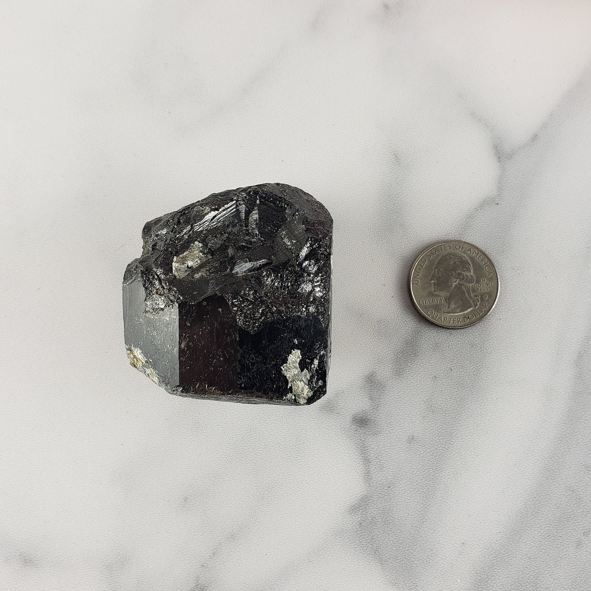 Unique Large Raw Black Tourmaline Crystal Natural Rough Gemstone | Bravado - 1