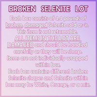 4.4 POUNDS BROKEN SELENITE BLIND BOX - Lot of Broken Selenite - Great for Arts & Crafts!