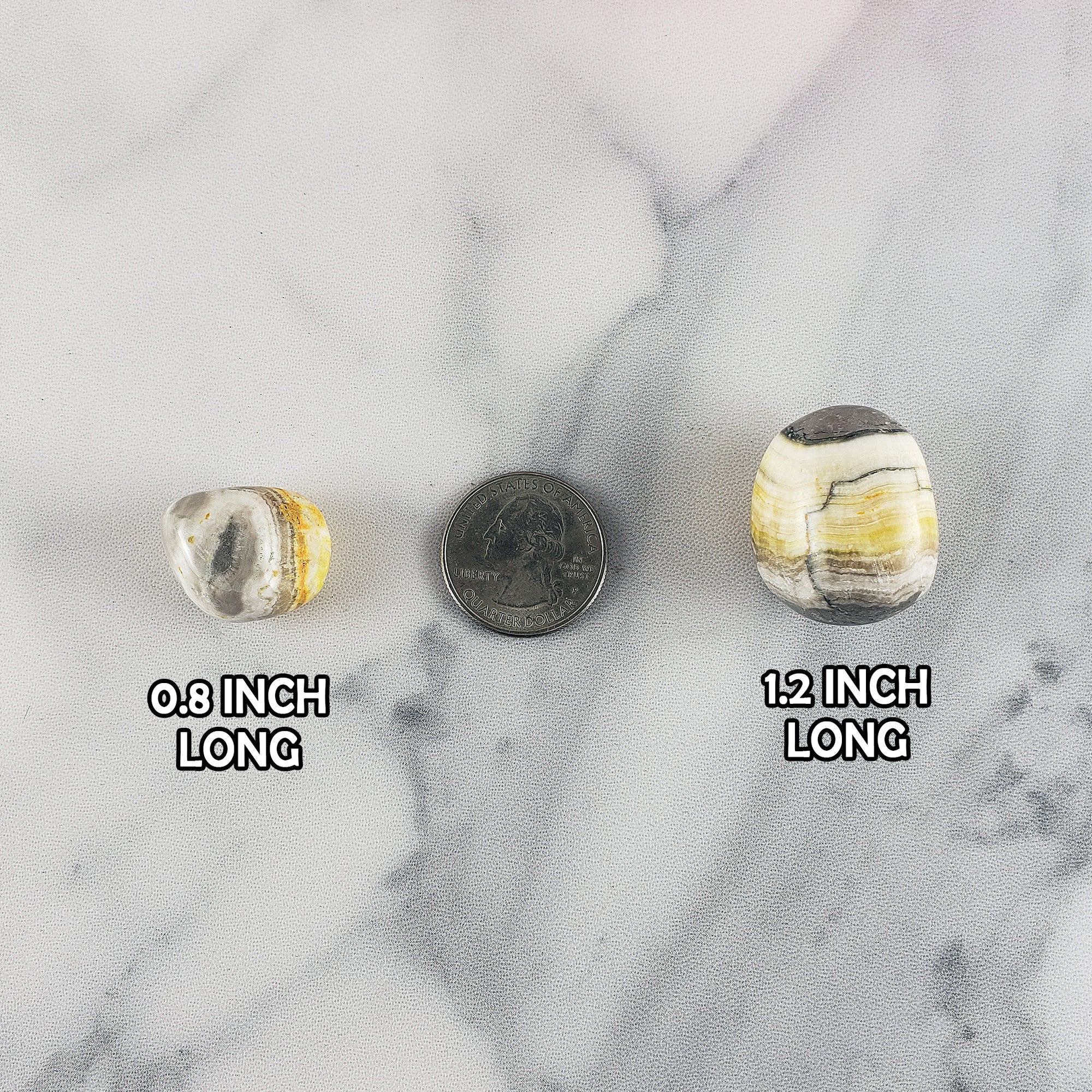 Bumblebee Jasper Calcite Crystal Natural Gemstone Tumbled Stone | Multiple Sizes - Sizing