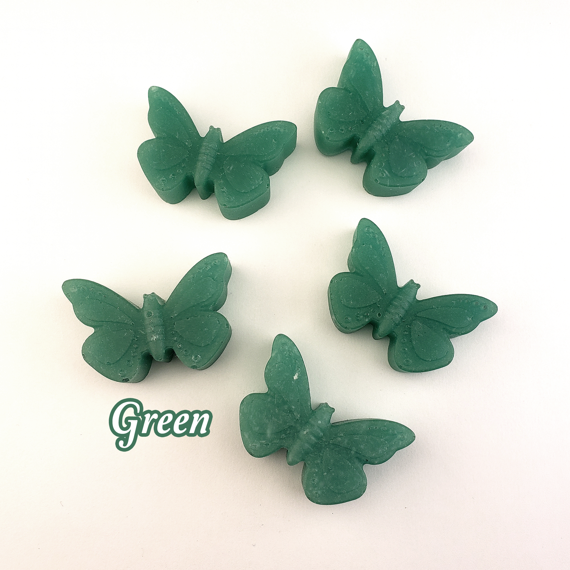  Rainbow Resin Butterfly Totem Figurine - Handmade Valentine&#39;s Day Gift - Green