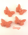 Rainbow Resin Butterfly Totem Figurine - Handmade Valentine's Day Gift - Orange