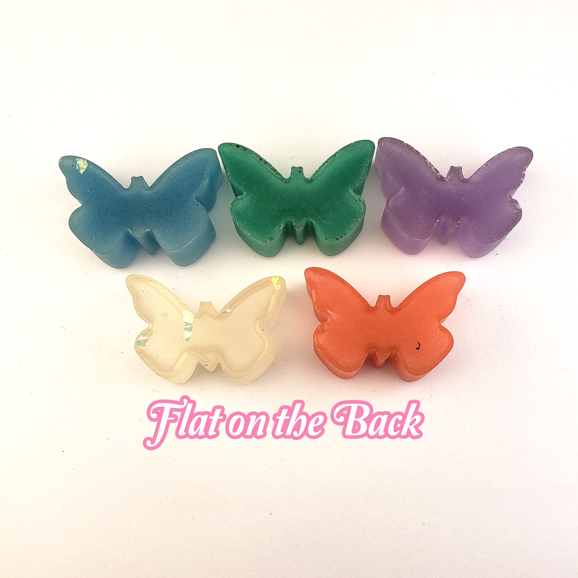  Rainbow Resin Butterfly Totem Figurine - Handmade Valentine&#39;s Day Gift - Flat Backs