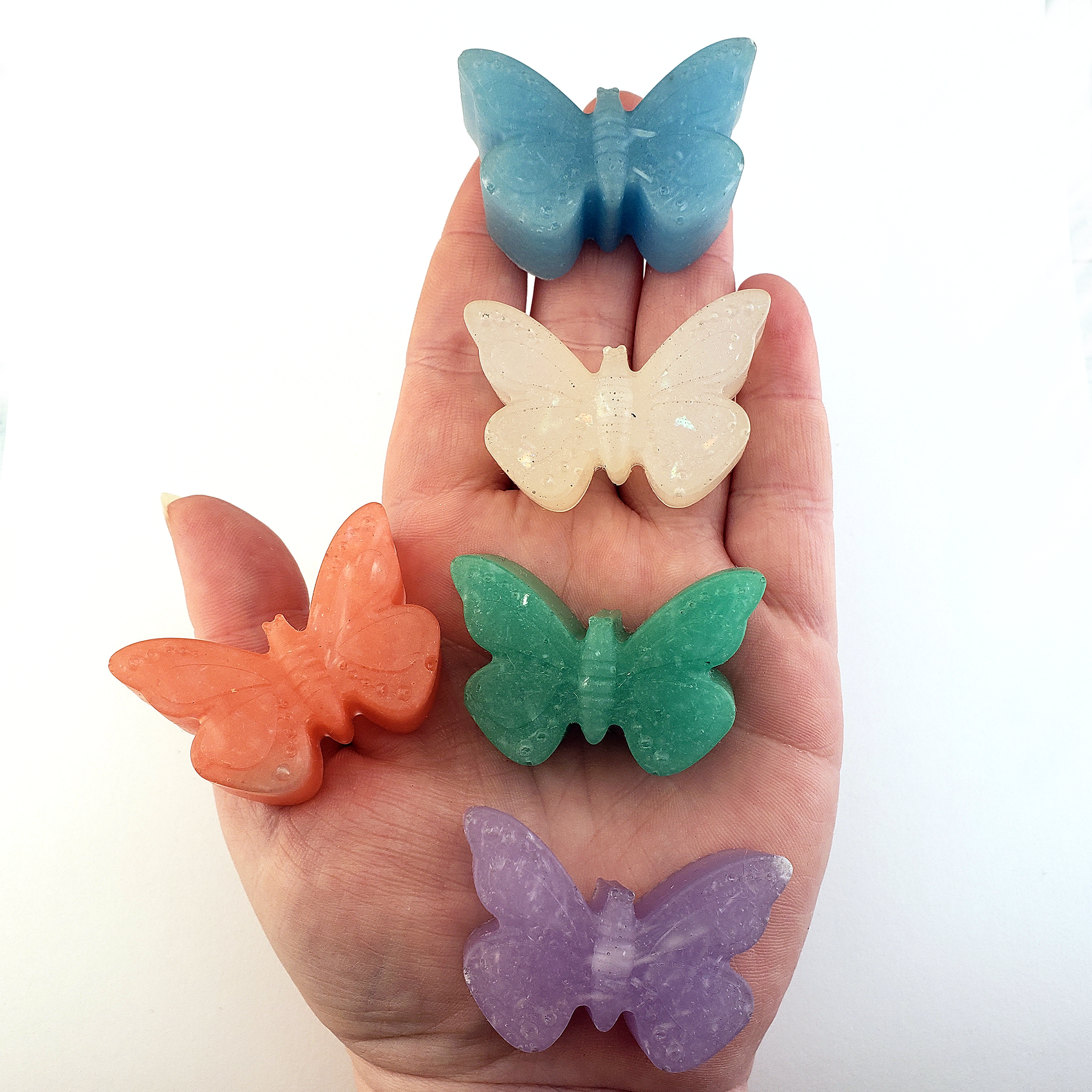  Rainbow Resin Butterfly Totem Figurine - Handmade Valentine&#39;s Day Gift - In Hand