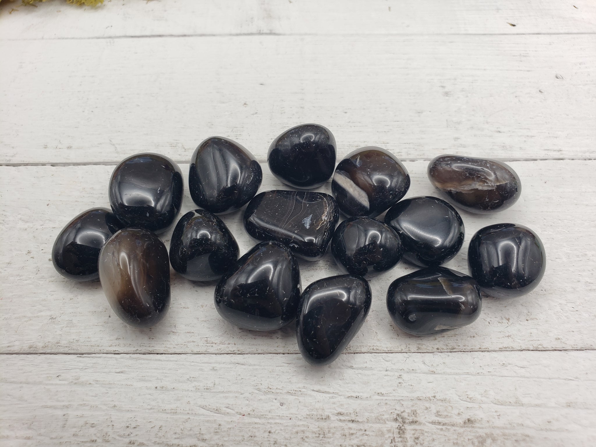 Black Agate Stone | Tumbled Stones | Crystal Gemstone Shop