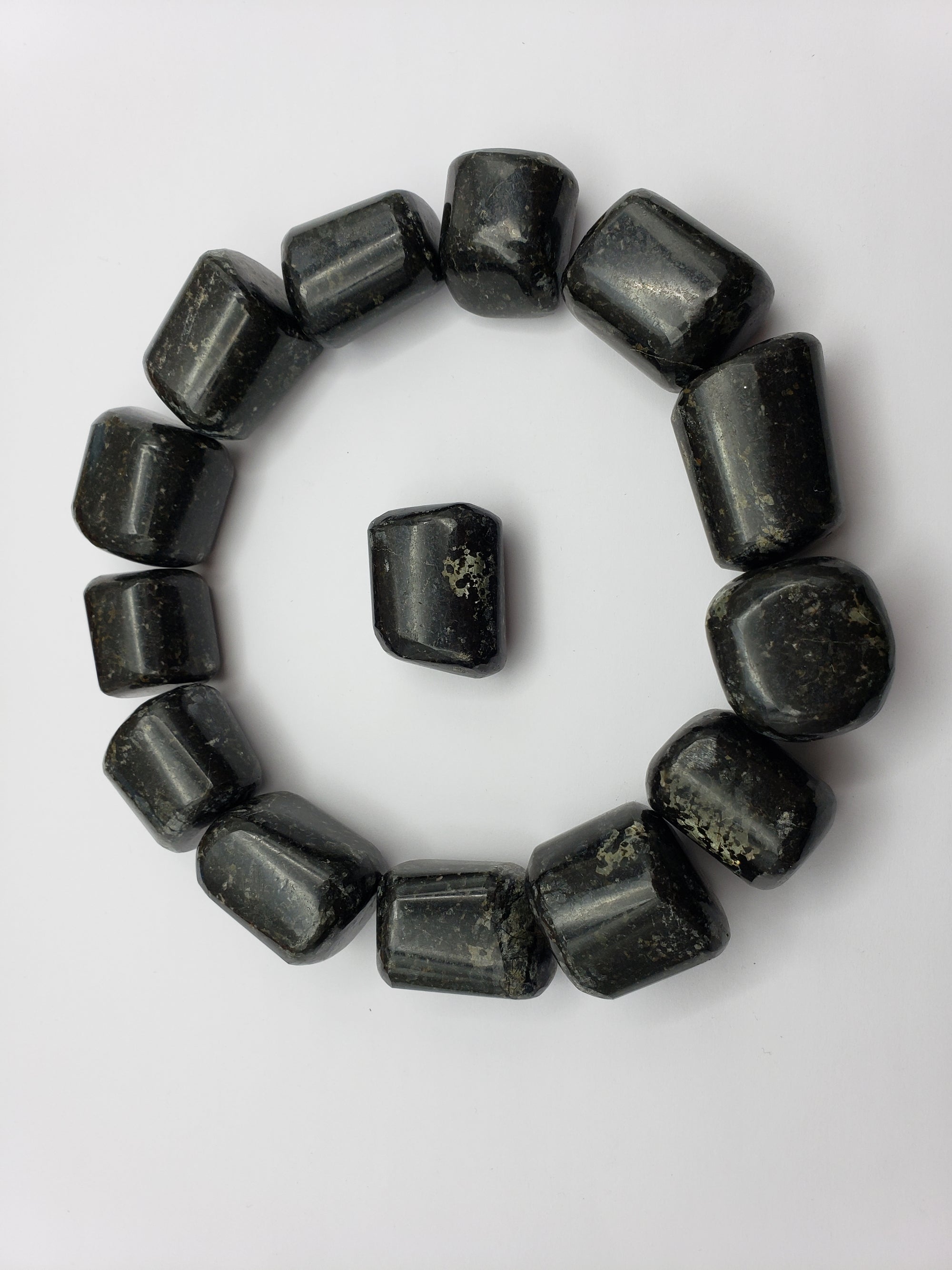 Black Galaxy Jasper Stone Natural Tumbled Crystal - One Stone
