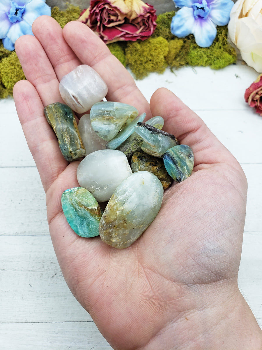 Blue Opal Natural Tumbled Gemstone