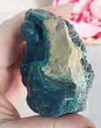 Unique Chrysocolla Crystal Cluster Natural Mineral Formation on Matrix | Gimel - 1