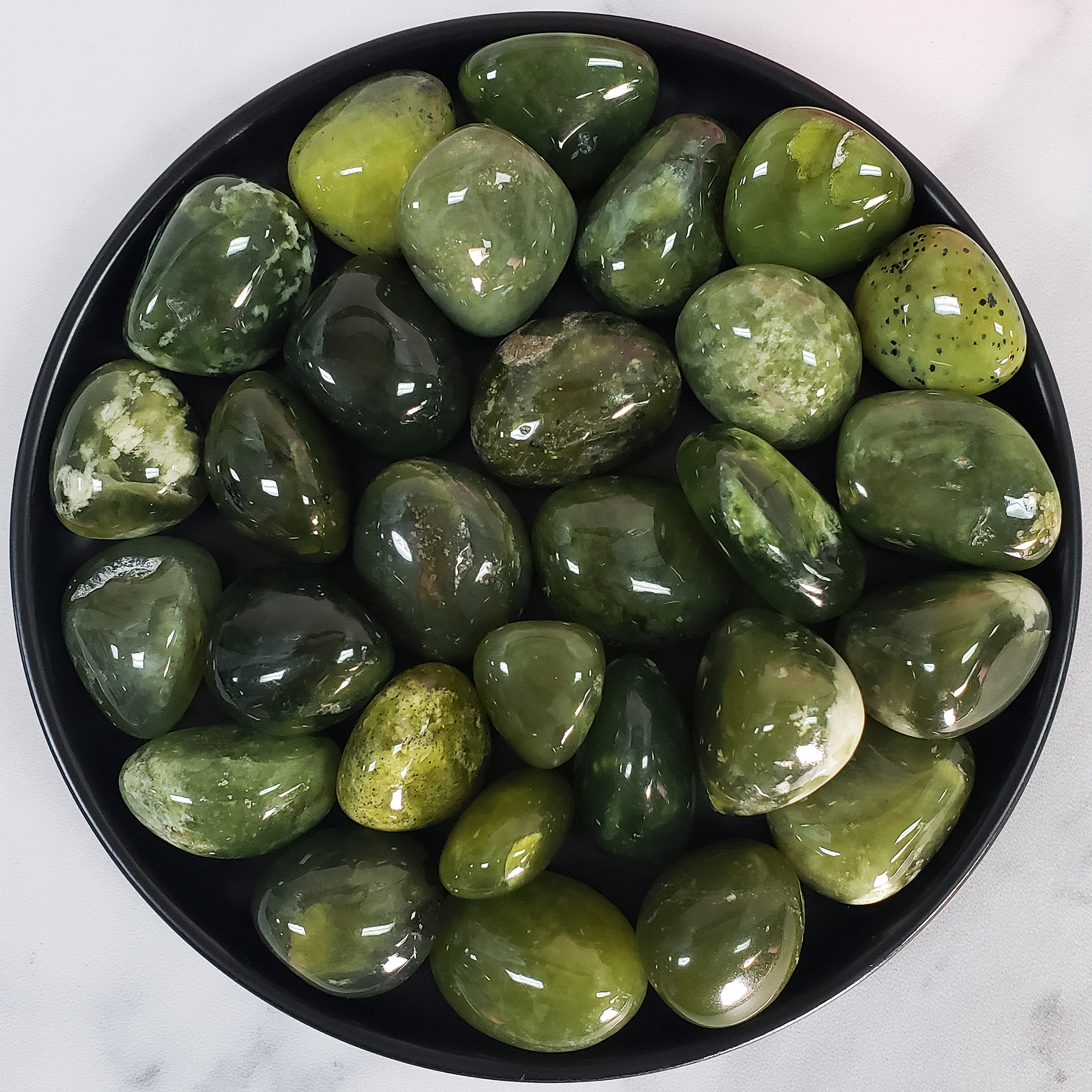 Canada Nephrite Jade Stone Natural Crystal Tumbled Stone | One Stone - 1