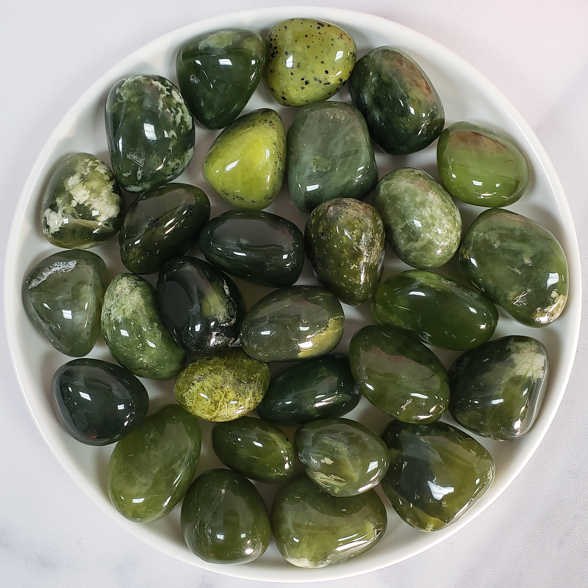 Canada Nephrite Jade Stone Natural Crystal Tumbled Stone | One Stone