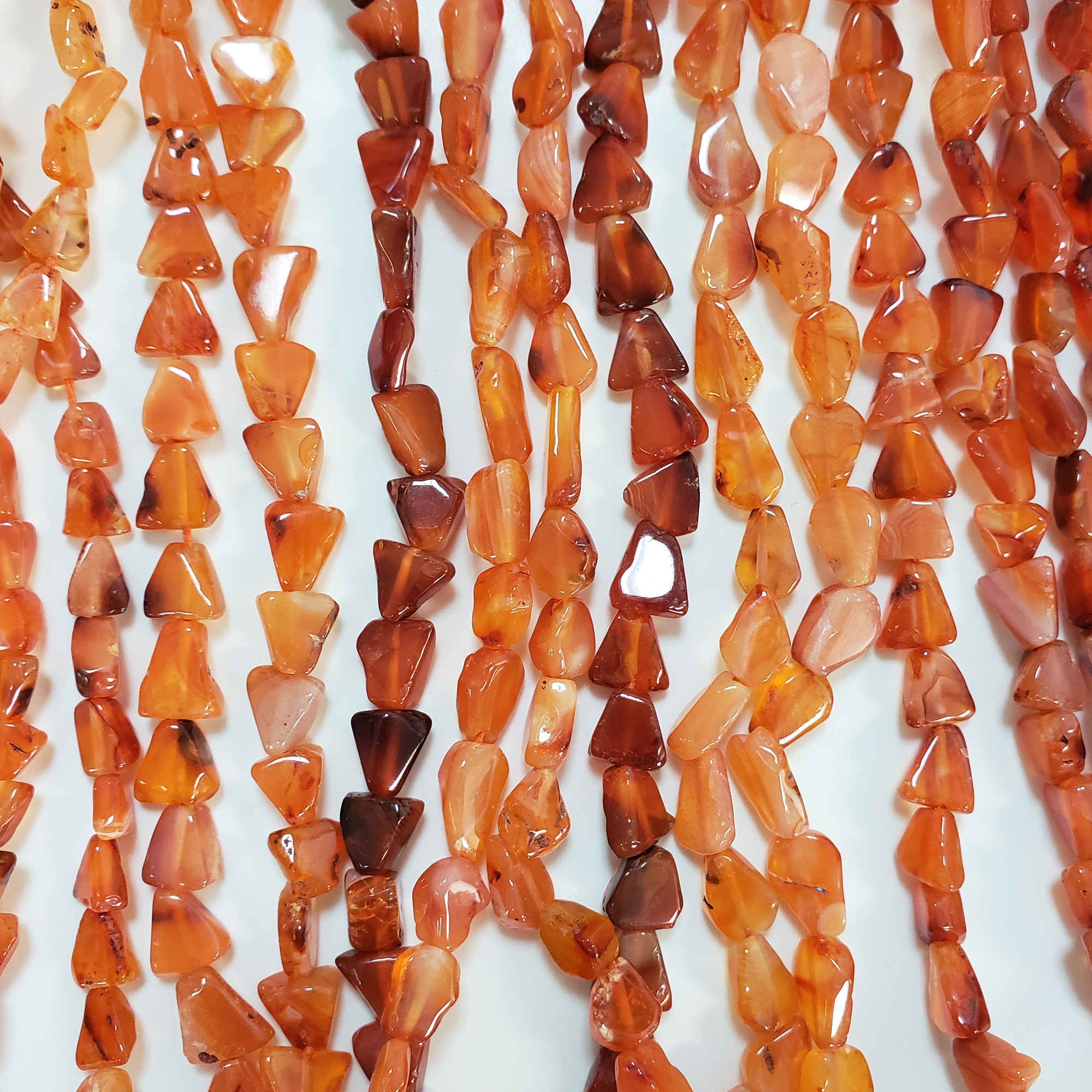 Carnelian Natural Crystal Beads Strand | One Strand of Carnelian Chip Beads