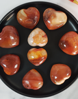 Carnelian Crystal Heart Shaped Natural Gemstone Carving | Multiple Sizes!