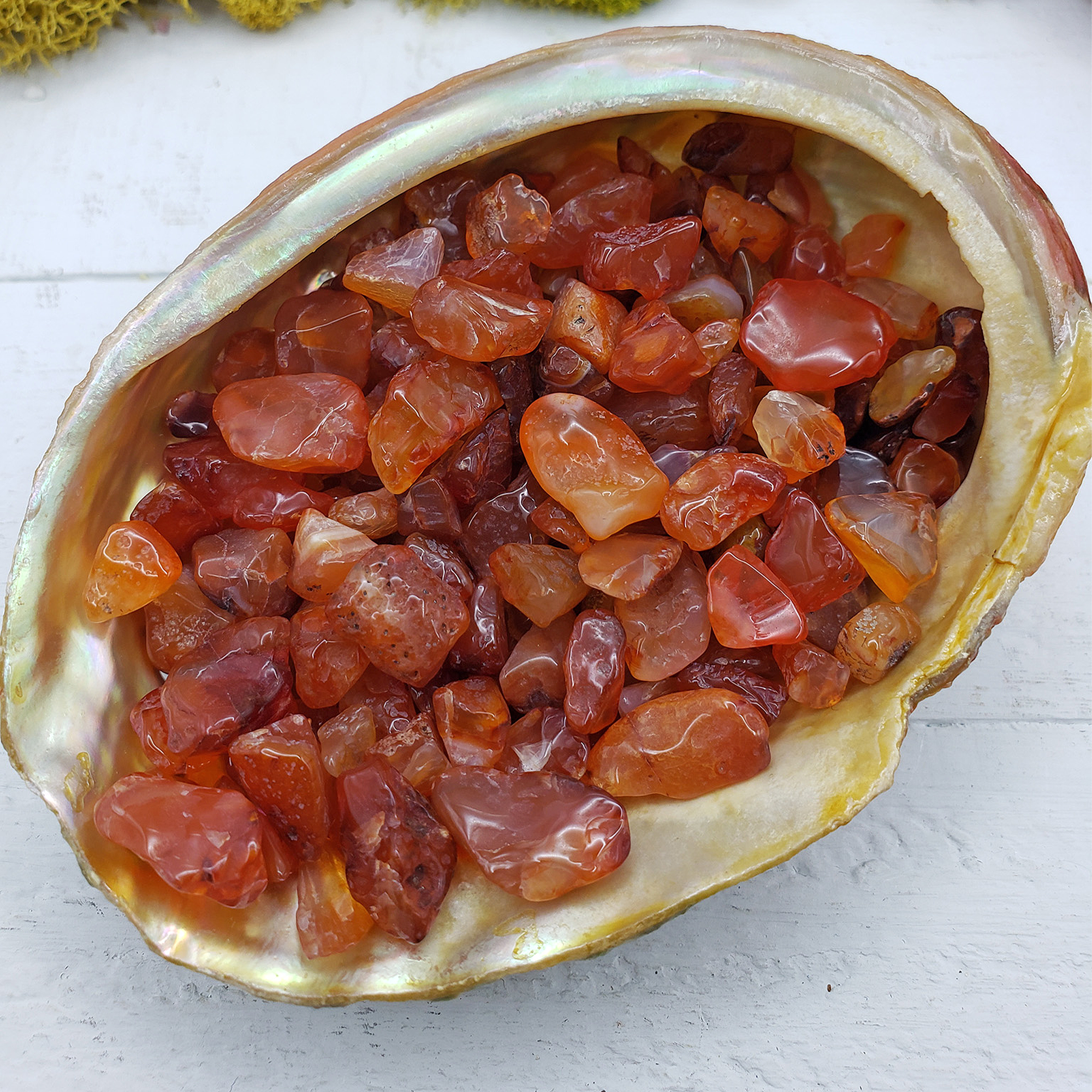 Carnelian Stone Natural Gemstone Crystal Chips By the Ounce - 1