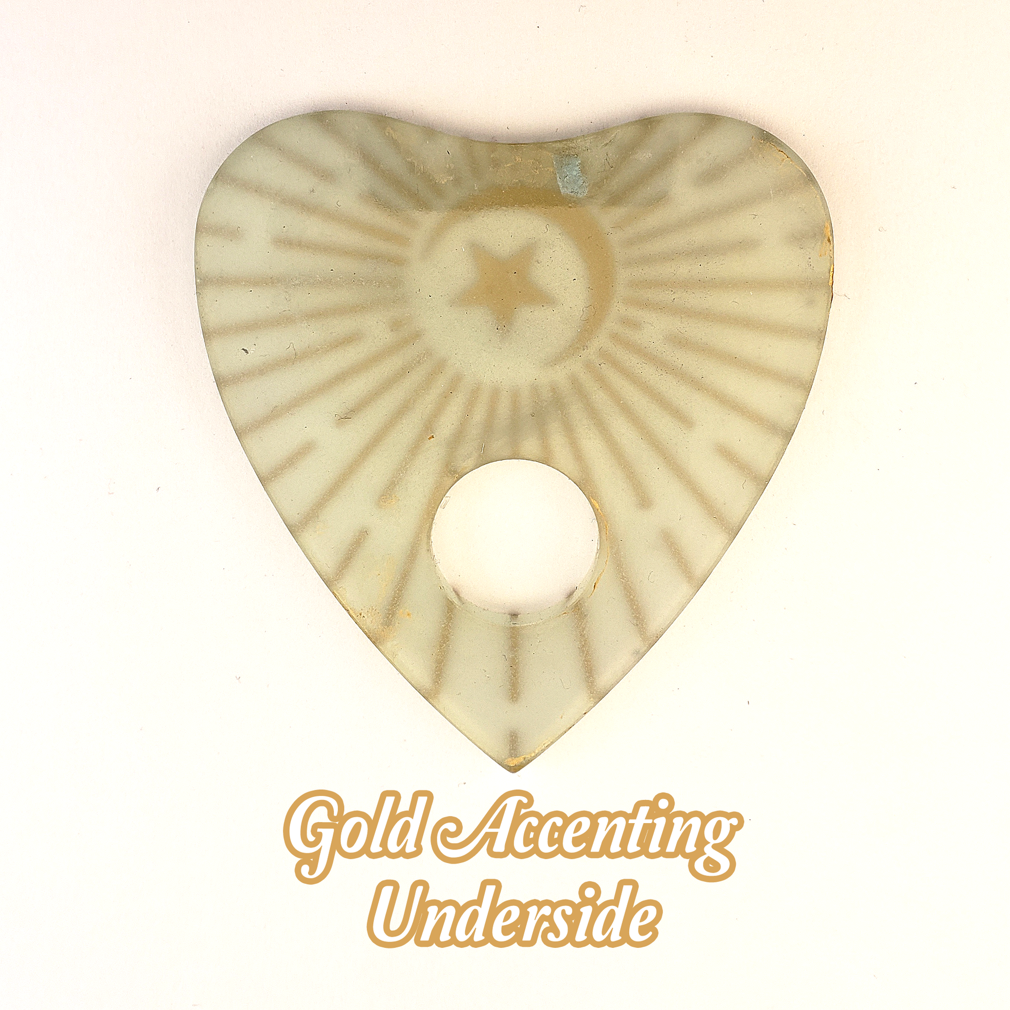 Celestial Ouija Planchette Resin Tile Decoration - Gold Back