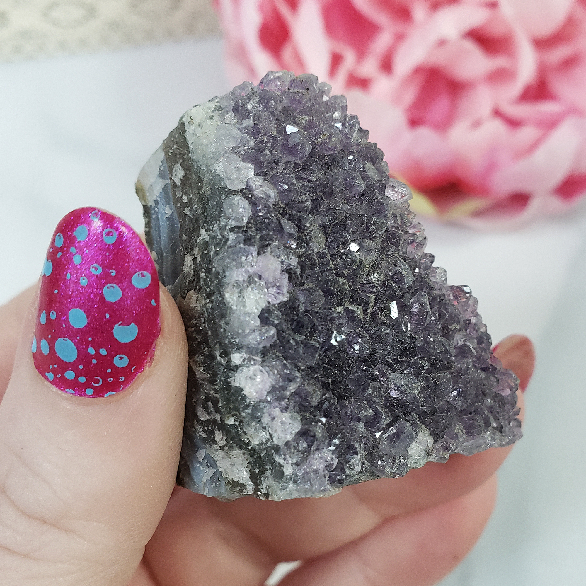 Unique Druzy Amethyst Crystal Cluster Natural Gemstone | Centered - 1