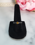 Citrine Crystal Faceted Gemstone Sterling Silver Ring - Indrani