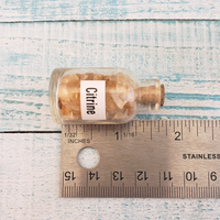 Citrine Natural Crystal Chips Bottle - One Bottle - Measurements