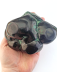 Unique Jumbo Malachite Semi-Polished Freeform - Clasp - Above 3