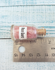 Rose Quartz Crystal Chips Chips in Glass Bottle | Color Enhanced