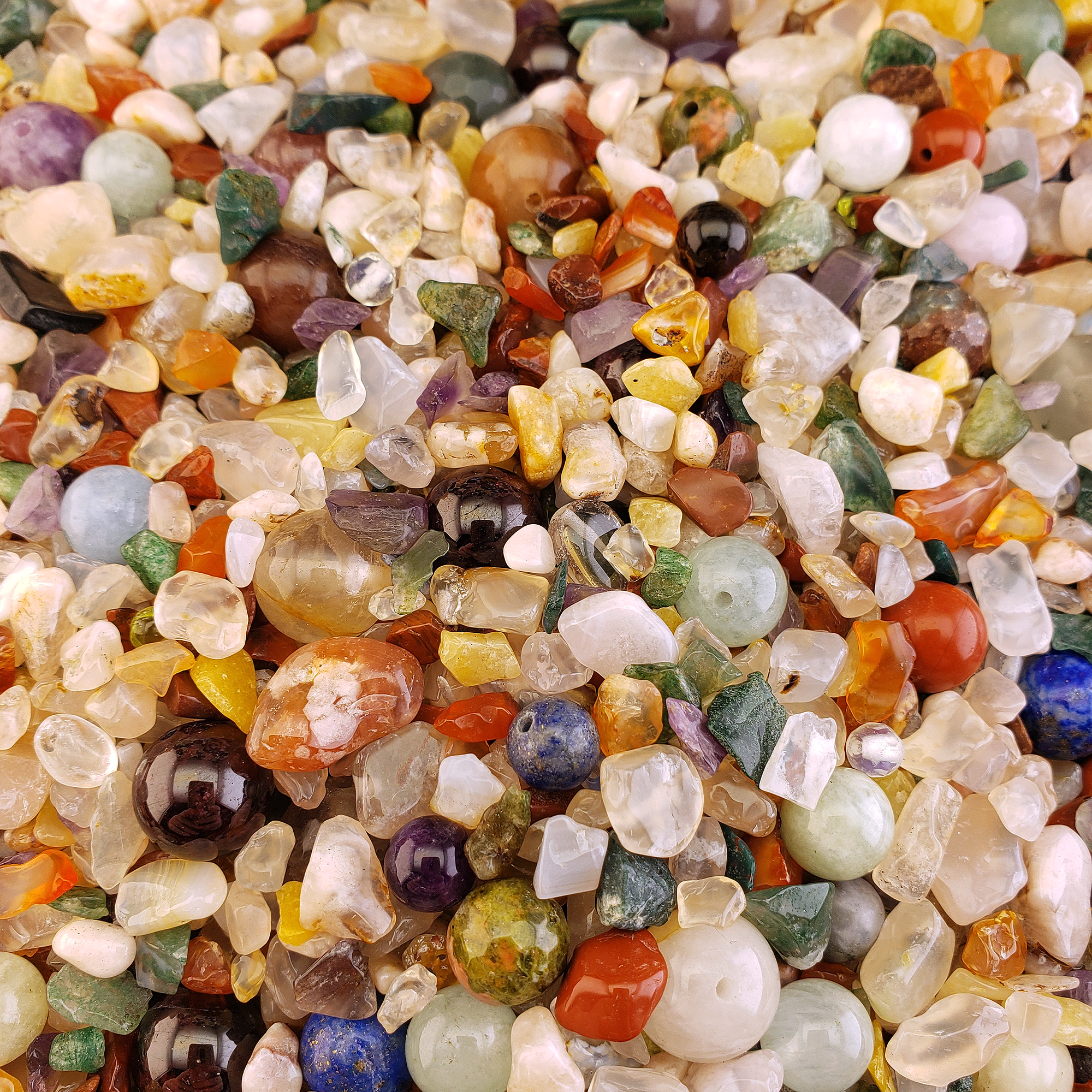 Confetti Surprise Bubble | Crystal Chips &amp; Gemstone Beads Mix | 2 Ounce Scoop - Close Up 4