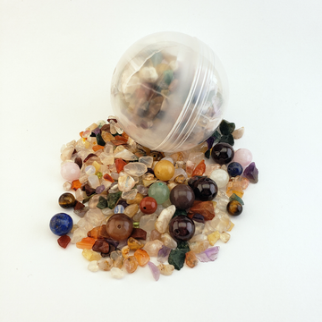 Confetti Surprise Bubble | Crystal Chips & Gemstone Beads Mix | 2 Ounce Scoop