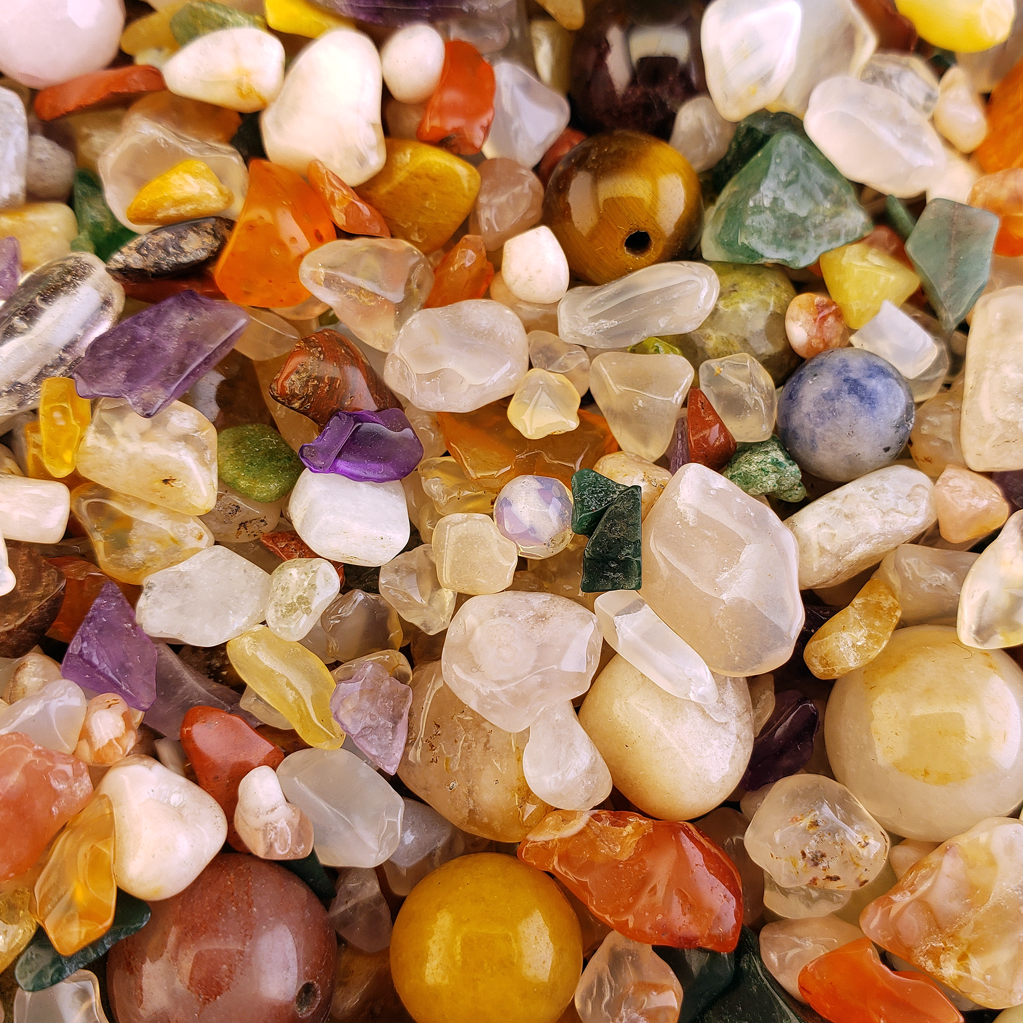 Confetti Surprise Bubble | Crystal Chips &amp; Gemstone Beads Mix | 2 Ounce Scoop - Close Up 2
