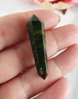 Unique Mini Bloodstone Natural Gemstone Double Terminated Crystal Wand | Convivial