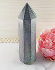 Unique Jumbo Natural Ruby Kyanite Crystal Tower Gemstone Obelisk - Cordelia - Photo Lights