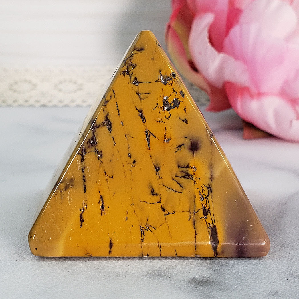 Unique Mookaite Stone Natural Crystal Pyramid | 2 Inch Base | Courage - 2