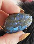 Unique 69 Carat Labradorite Cabochon Natural Gemstone Carving | Court - 4