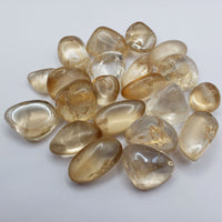BULK WHOLESALE LOT Light Gold Aura Quartz Tumbled - 20 Stones