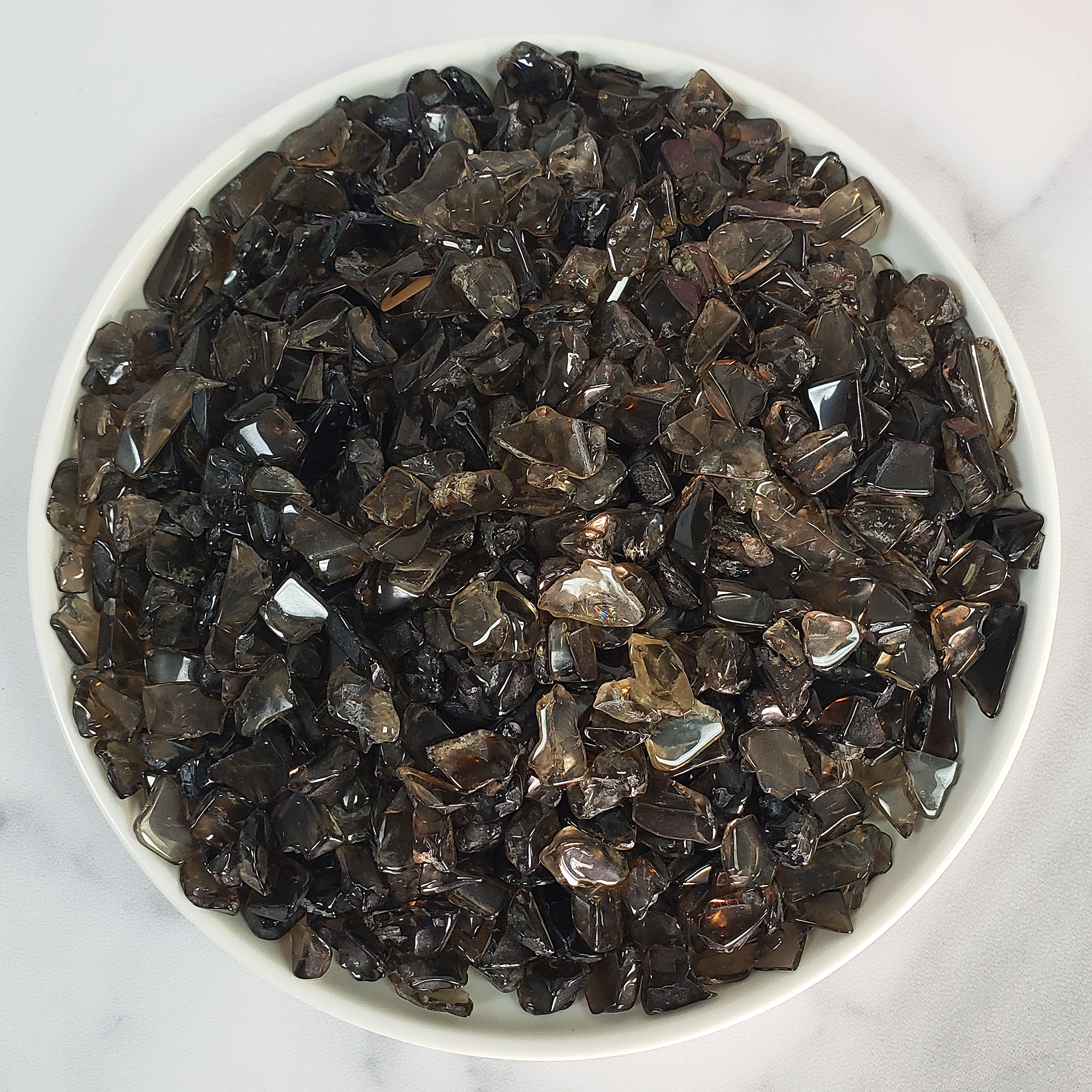 Dark Smoky Quartz Crystal Natural Gemstone Chips By the Ounce