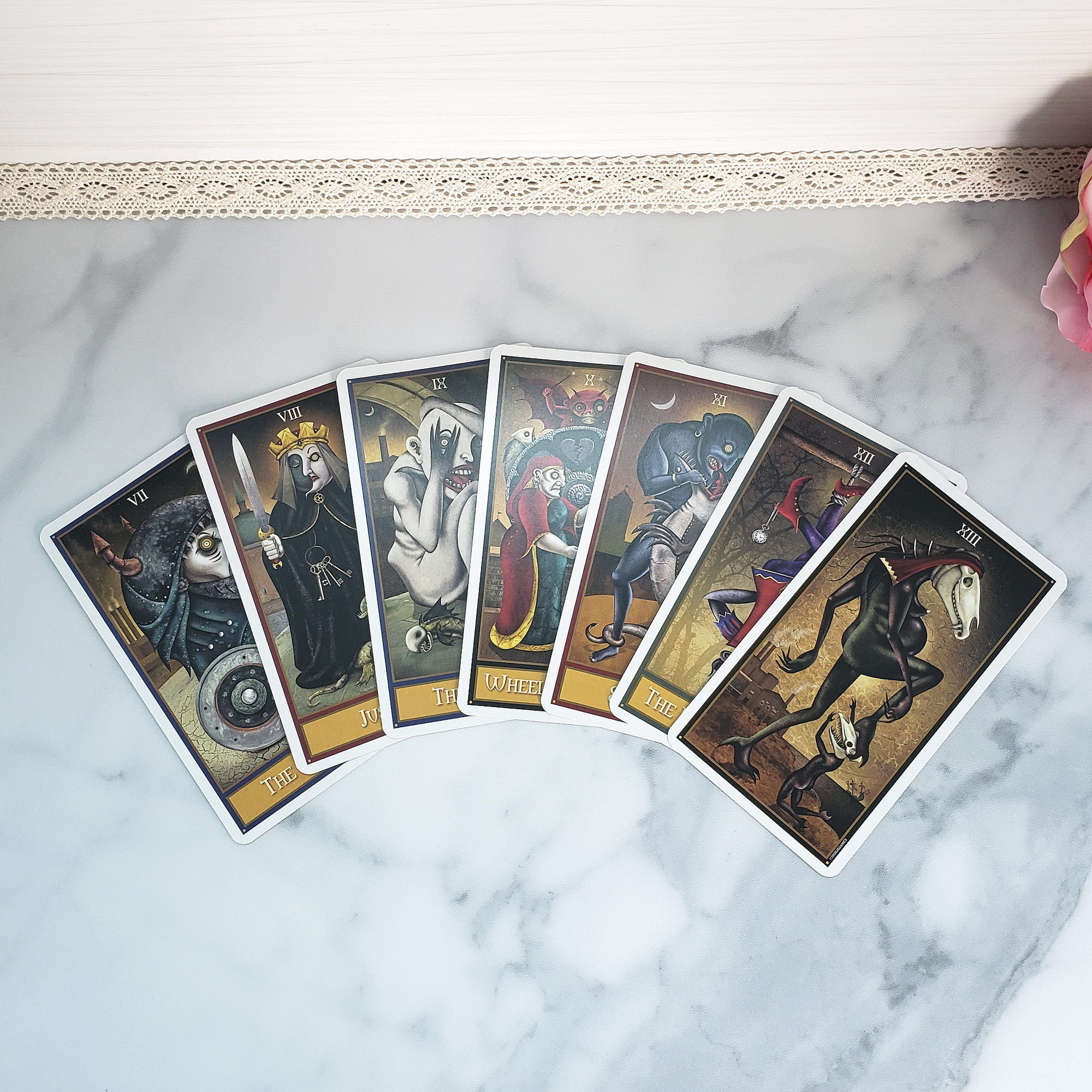 Deviant Moon Tarot Deck | Set of Tarot Cards | Divination Tool - Major Arcana from the Chariot to Death 