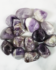 Dogtooth Chevron Amethyst Crystal Natural Gemstone Tumbled Stone | One Stone