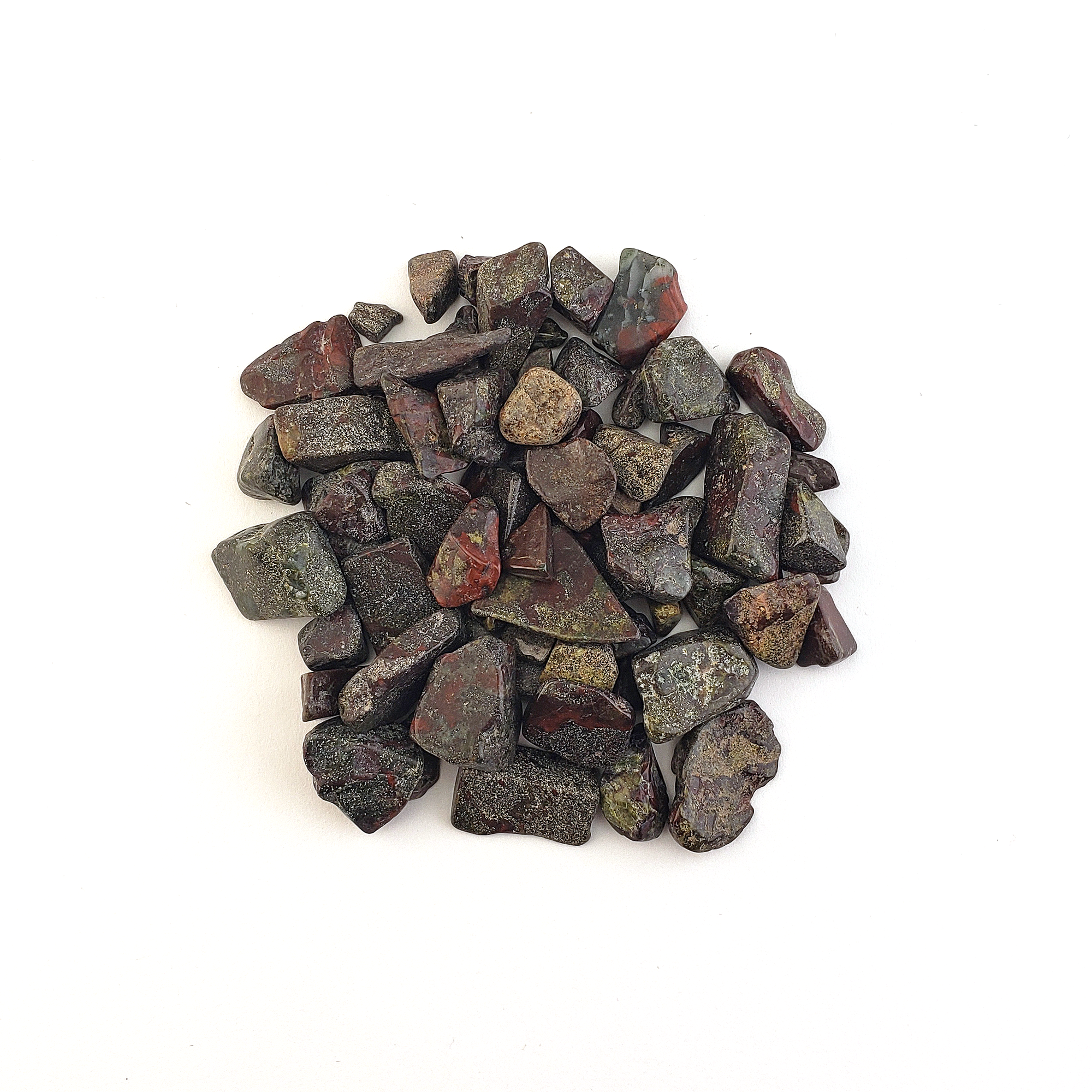 Dragon Stone Natural Gemstone Chips By the Ounce - White Background