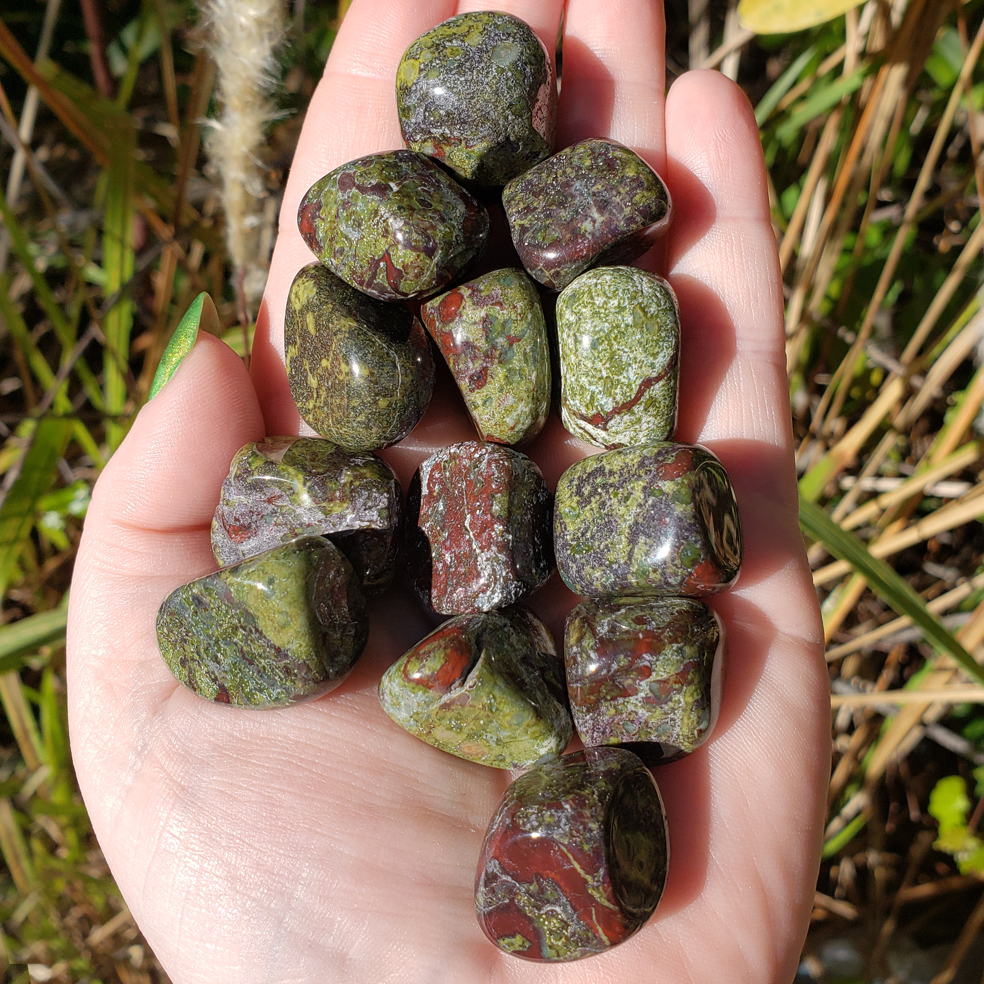 Dragon Stone Dragon's Blood Jasper Natural Crystal Tumbled Stone | One Stone